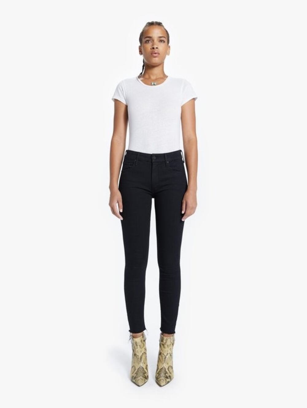 Mother The Looker Ankle Fray in Not Guilty Black Sz 31 Women’s Jeans Nice Cond!